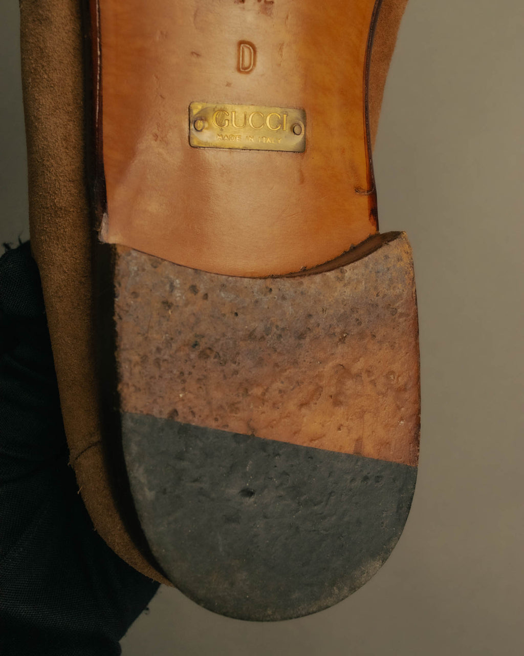 “GUCCI” 90’s-00’s Horsebit suede fringe loafers