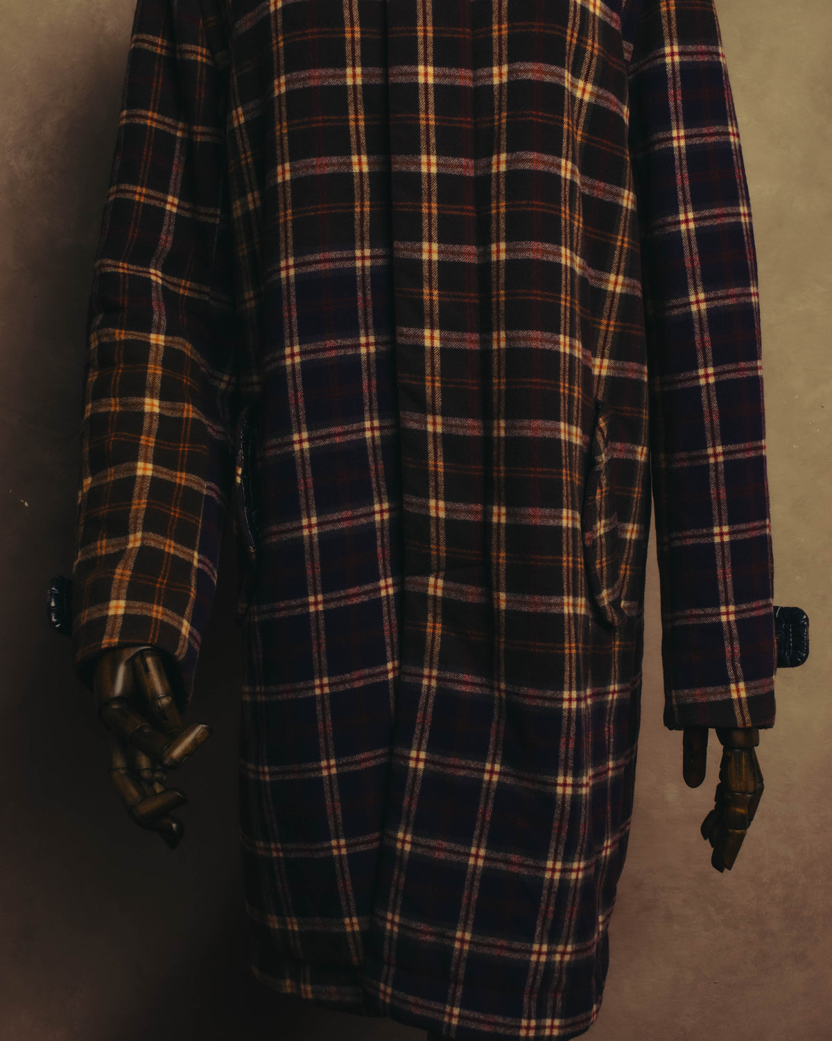 “sacai” 2010's Tartan wool cashmere padded hybrid coat