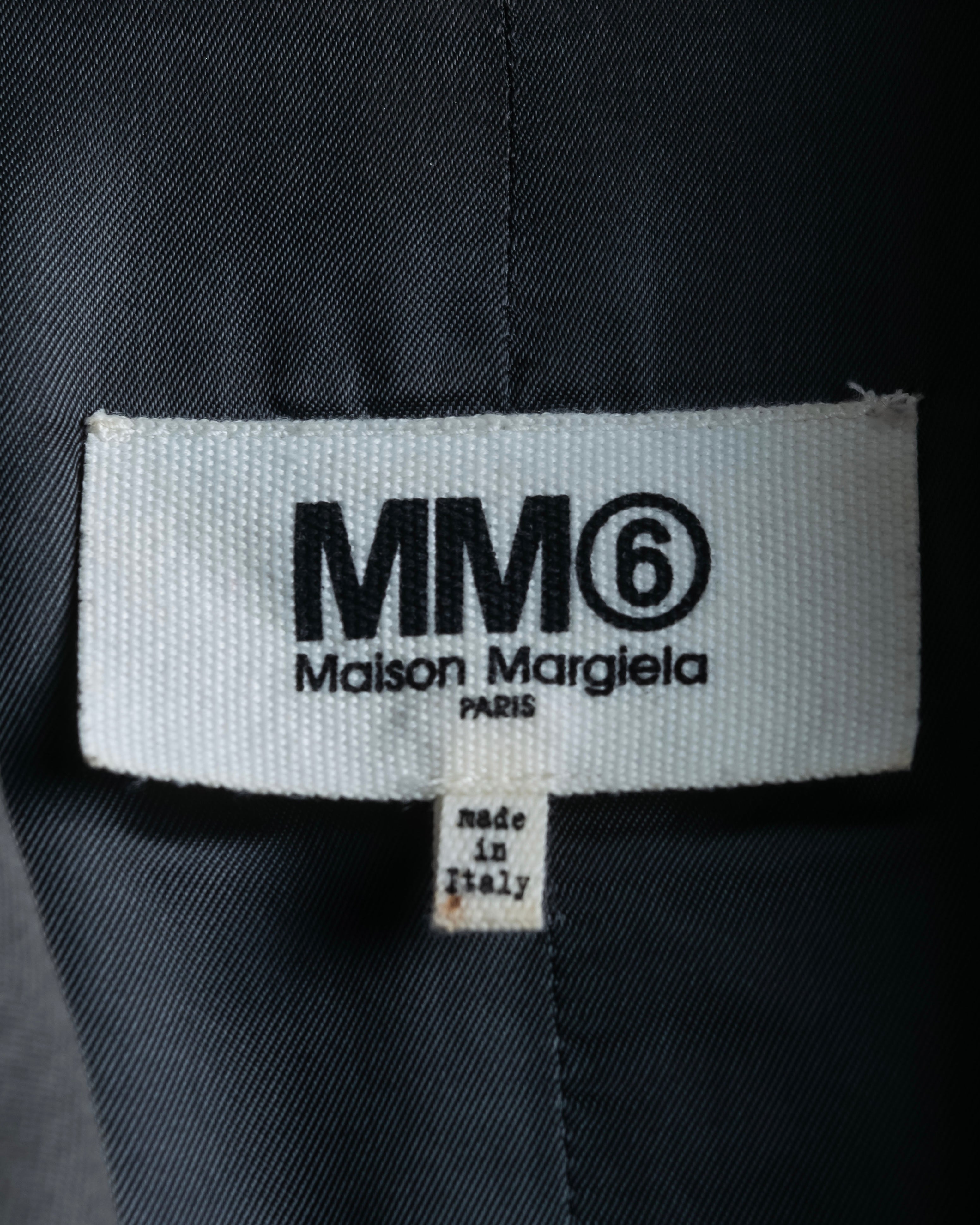 "MM6 MAISON MARGIELA" Wrap front oversized tailored jacket