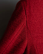 "Salvatore Ferragamo" Vivid red color wool mix tailored jacket