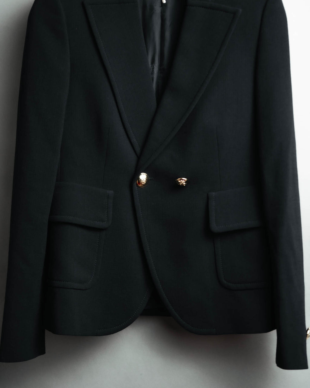 "EMILIO PUCCI" 00's-10's Gold buttoned tailored wool blazer