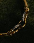 "CHARRIOL" 90's-00's Vintage PVD gold and steel cable link bangle