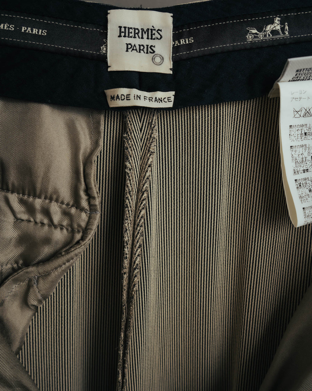-SPECIAL- “HERMÈS“ Late 90’s-2010’s Fluid striped wide trousers