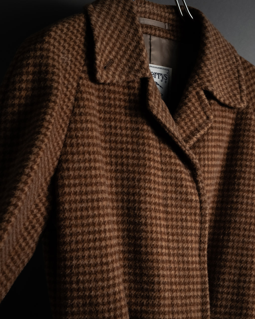 "Burberrys" 80’s-90’s Belted tweed check coat