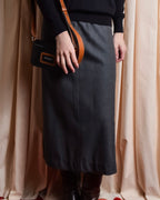 "HERMES" Margiela period semi-flared wool skirt