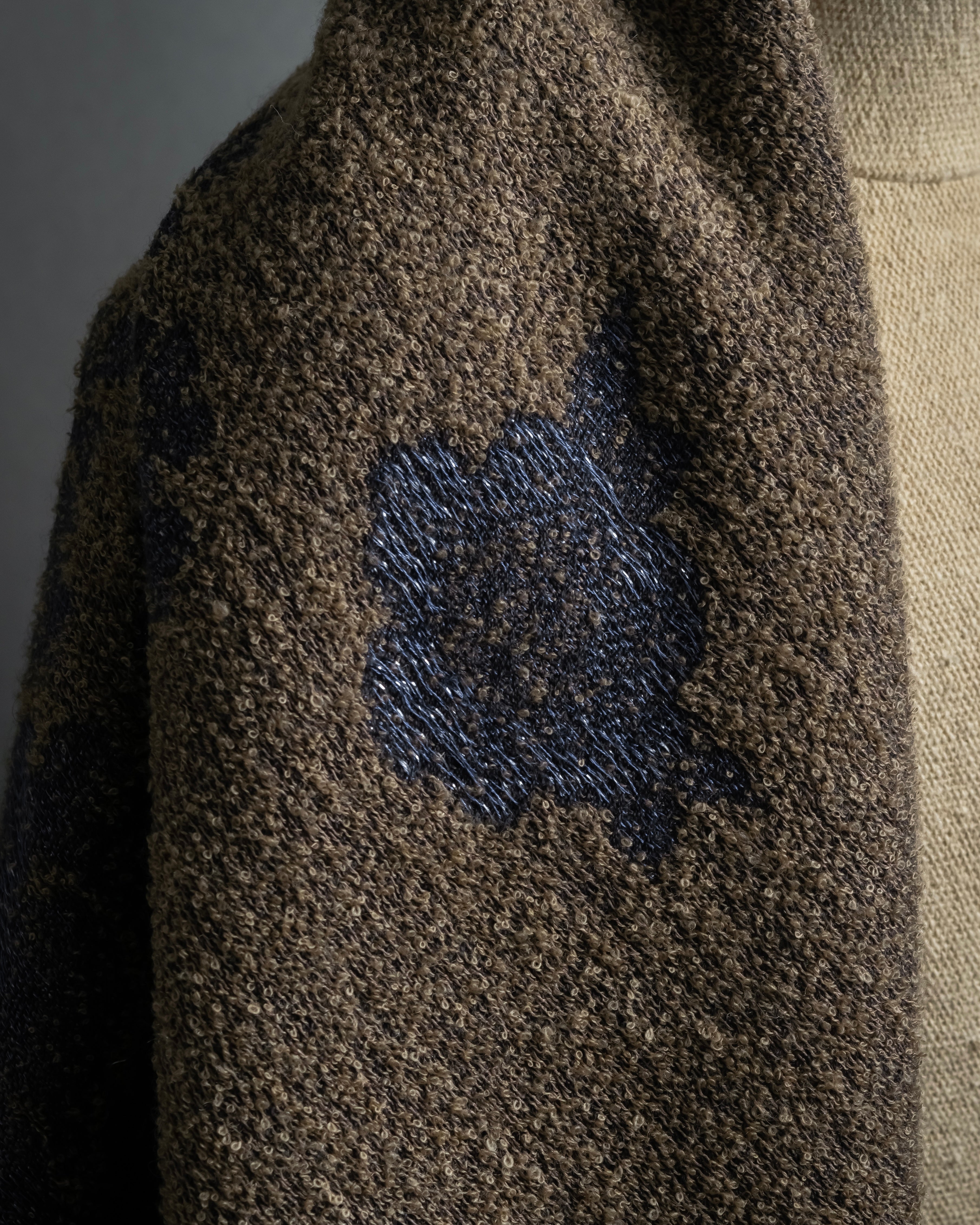 "BALENCIAGA" Large size lame jacquard weave stole