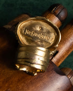 "YVES SAINT LAURENT" Treasure box style turquoise artillery ring