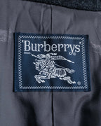 "BURBERRYS" Vintage stand collar concealed long coat