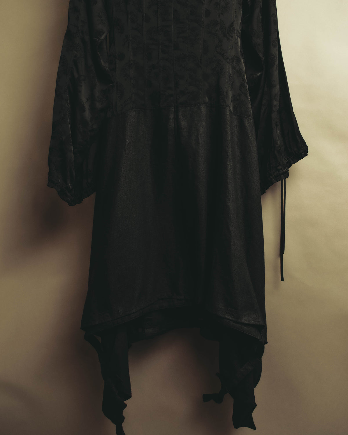 –SPECIAL– “LOEWE” 10’s-20’s Floral jacquard gathered long dress