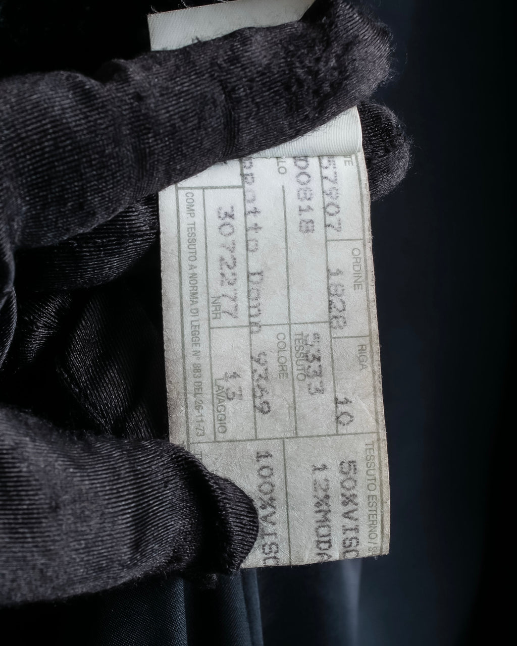 "GIORGIO ARMANI" Stand collar velour long coat