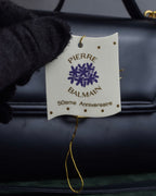 "PIERRE BALMAIN" Horizontal design grain leather 2way shoulder bag