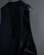 "JEAN PAUL GAULTIER" 90's Geometric lace design tailored vest