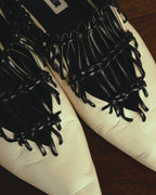 -SPECIAL- “JIL SANDER” 2020’s interwoven strap pointed-toe flat shoes