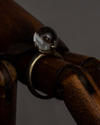 "KENZO" Transparent spherical top design silver 925 ring