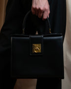 "CELINE" Ringlock design leather hand bag