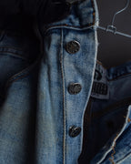 "JEAN PAUL GAULTIER JEANS" Beautiful fade button fly straight denim