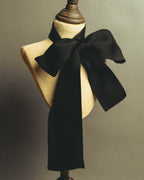 "Hermès" Black silk knit tie