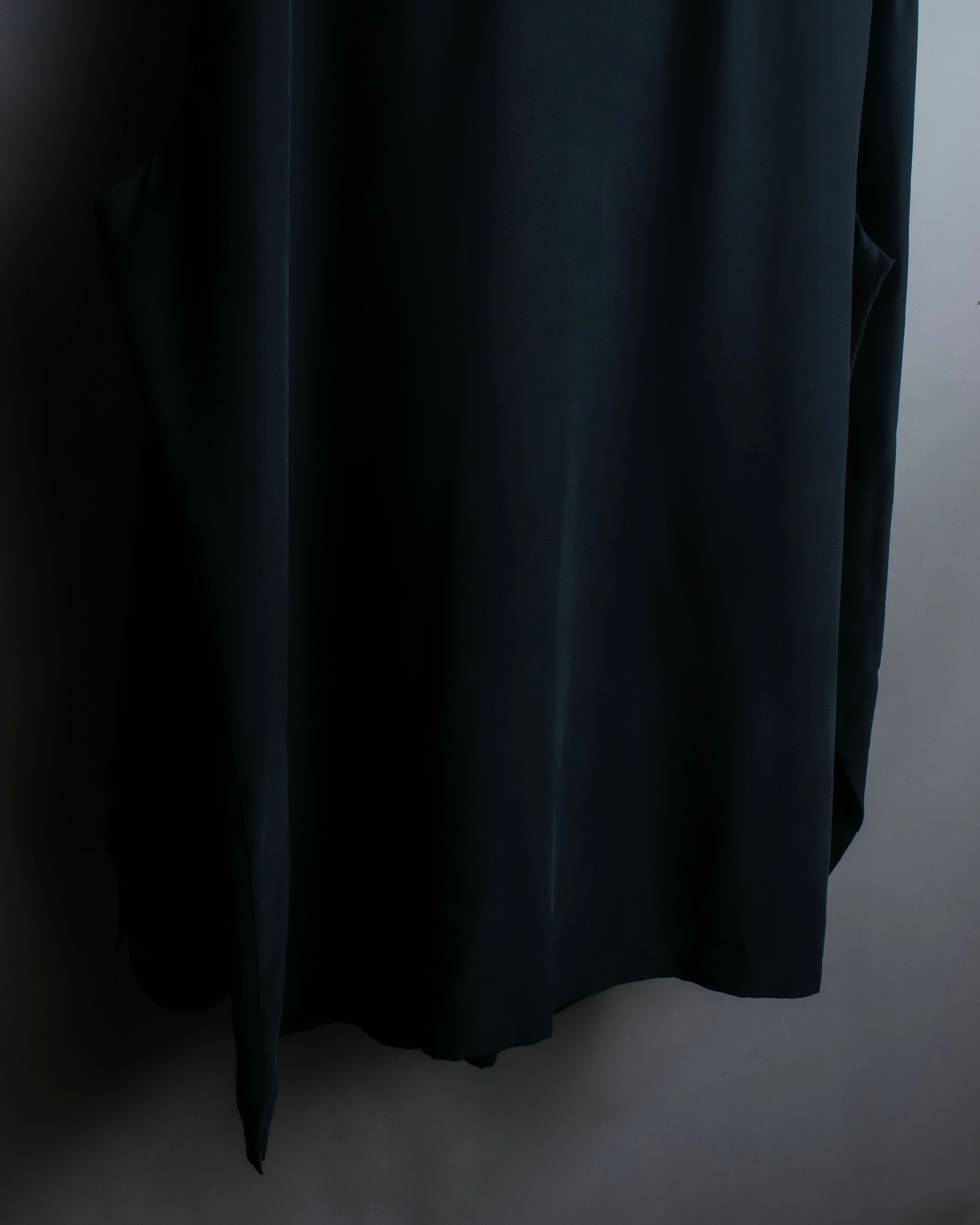"HUGO BOSS" Striped fabric super oversized black shirt
