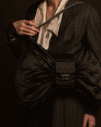 –SPECIAL–"CHANEL" 08-09’s Satin quilted bow shoulder bag