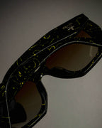 "PRADA" Yellow marble acetate sunglasses