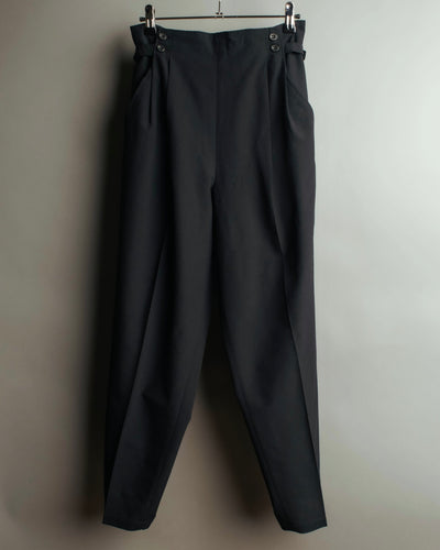 "Y’s" 90's-00's Vintage architectural high-waisted wide tapered wool trousers