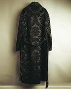“DOLCE&GABBANA” Late 2010’s-early 2020’s Baroque jacquard belted robe coat