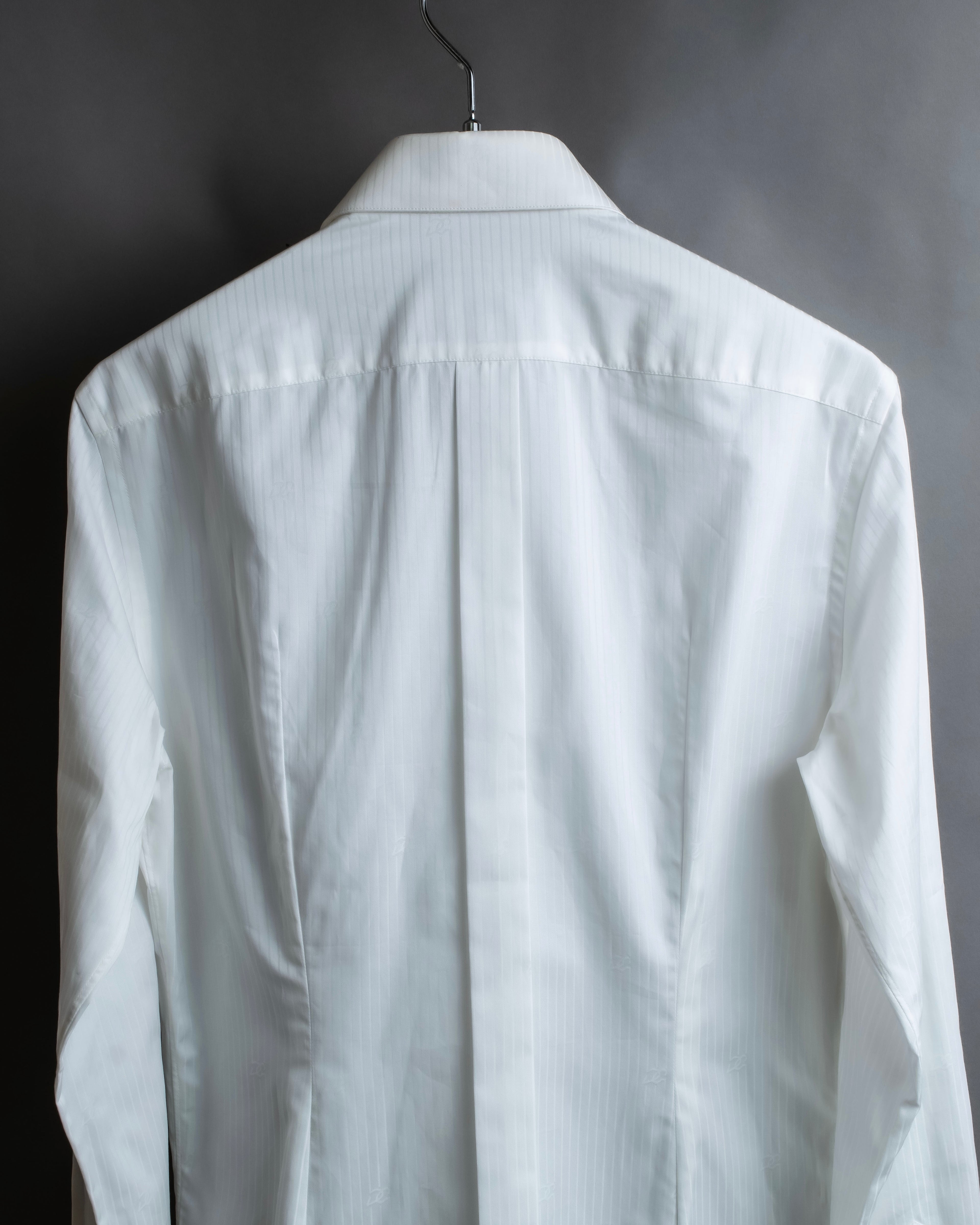 "DOLCE &amp; GABBANA" Shadow stripe pattern oversized shirt