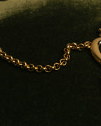 "Christian Dior" 90's-00's Gold tone logo charm pendant necklace
