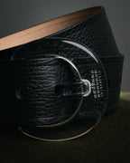 “Maison Margiela” 2016-2022 Clear calendar buckle grained leather belt