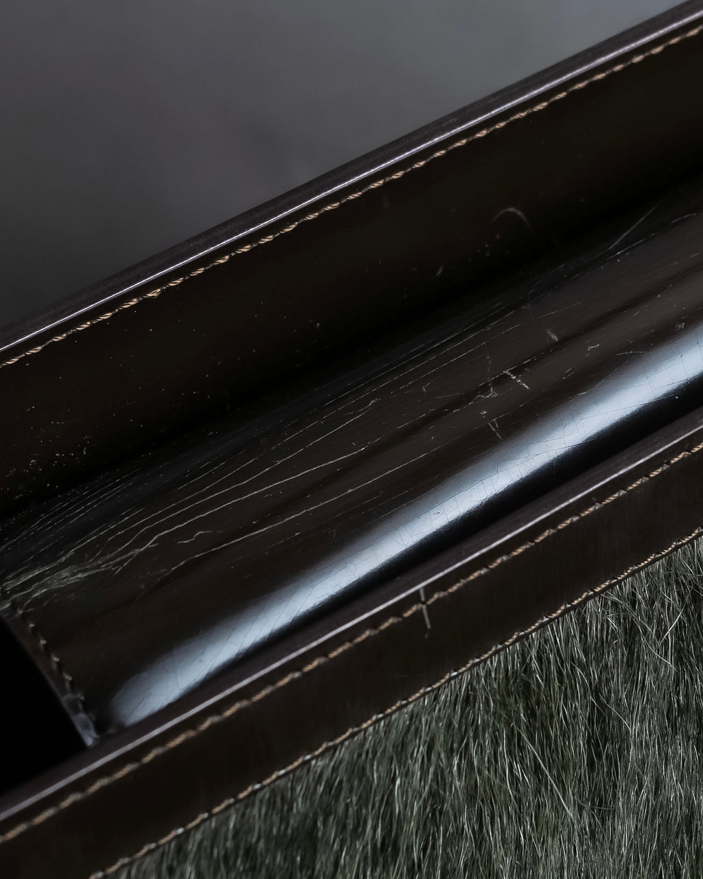 "CELINE" 2000's Made of pony leather one-handle bag