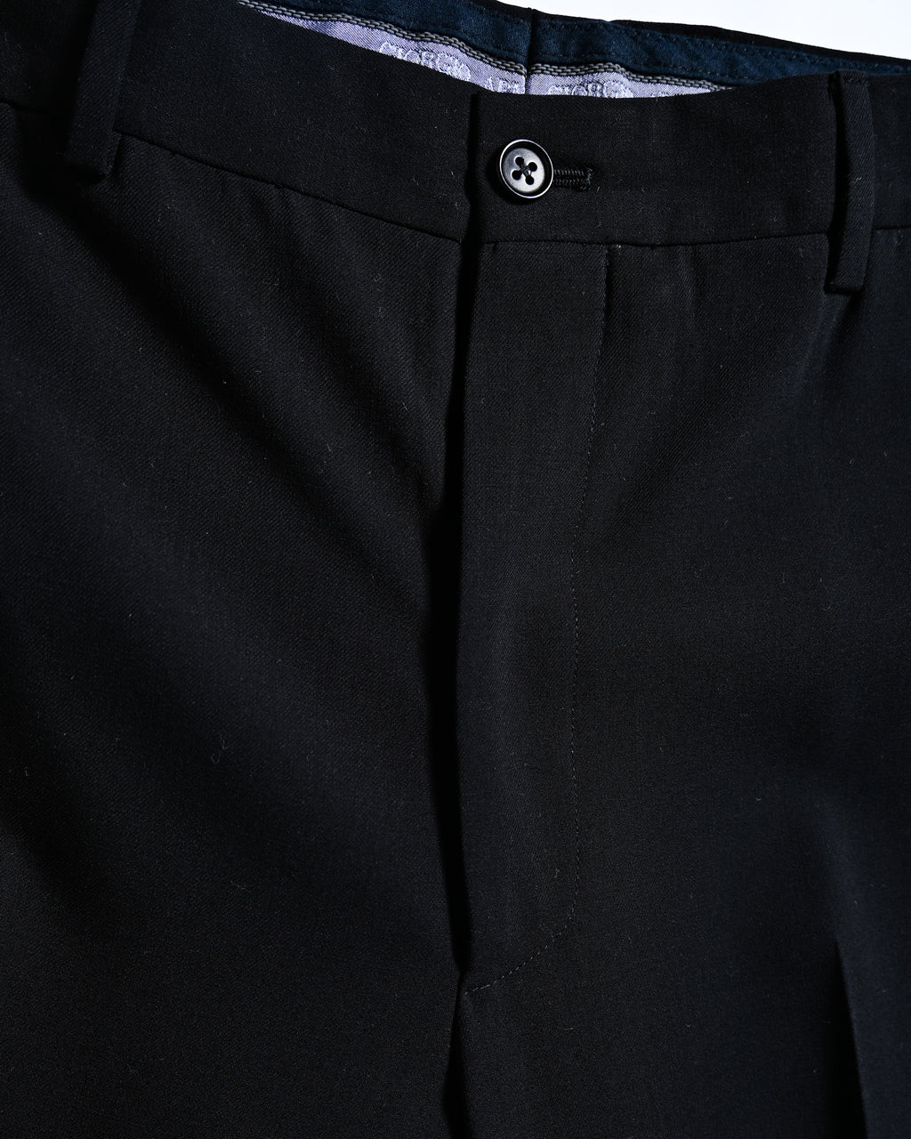 GIORGIO ARMANI/ Virgin Wool Straight Trousers Black