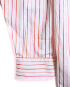 ETRO/ Oversized Multi Color Striped Shirt Pink × White