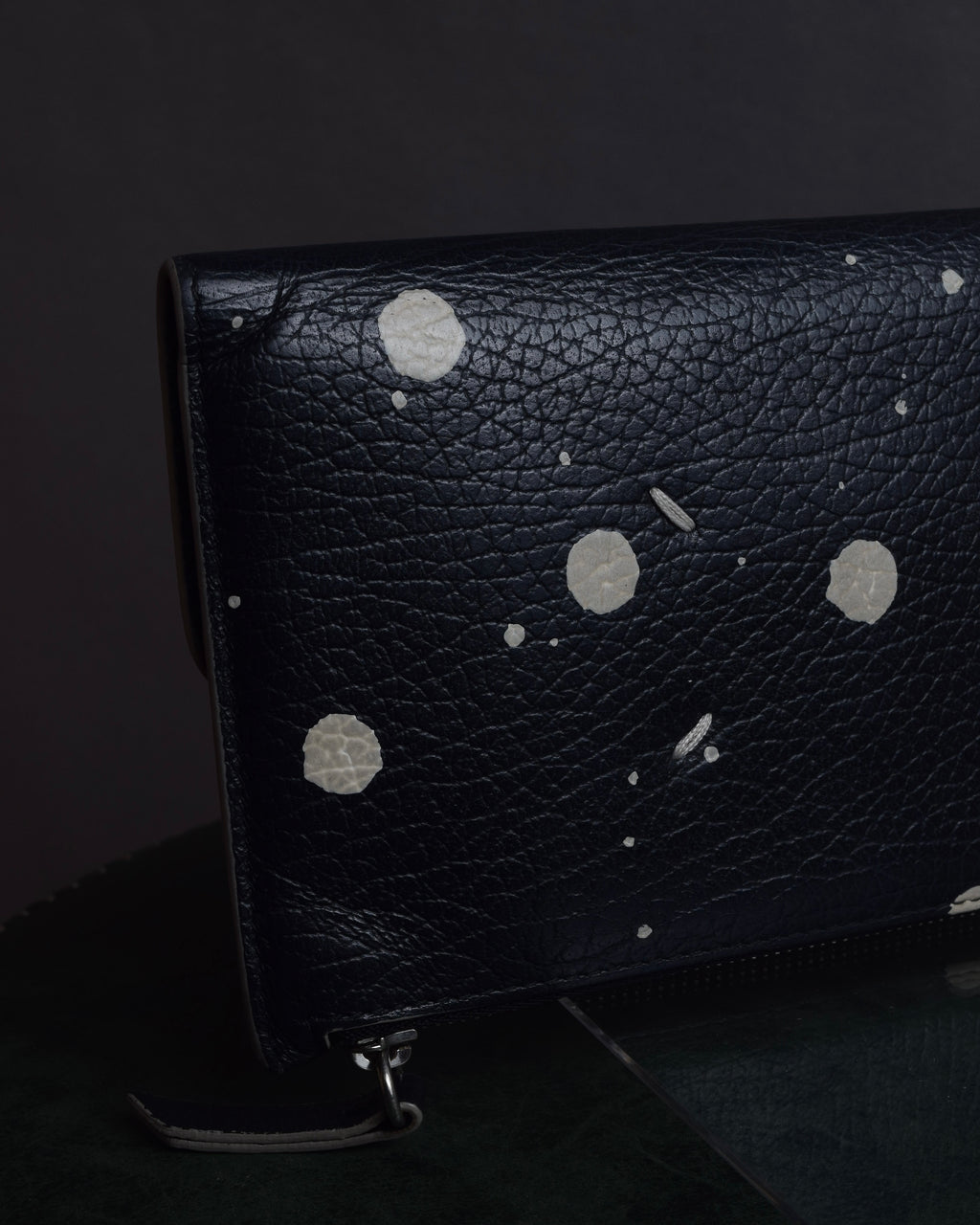 "MAISON MARGIELA" Paint spot pattern leather wallet