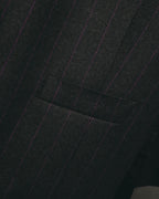 -SPECIAL- “HERMES” 2007-2009 Super 100s pinstripe tailored long gilet