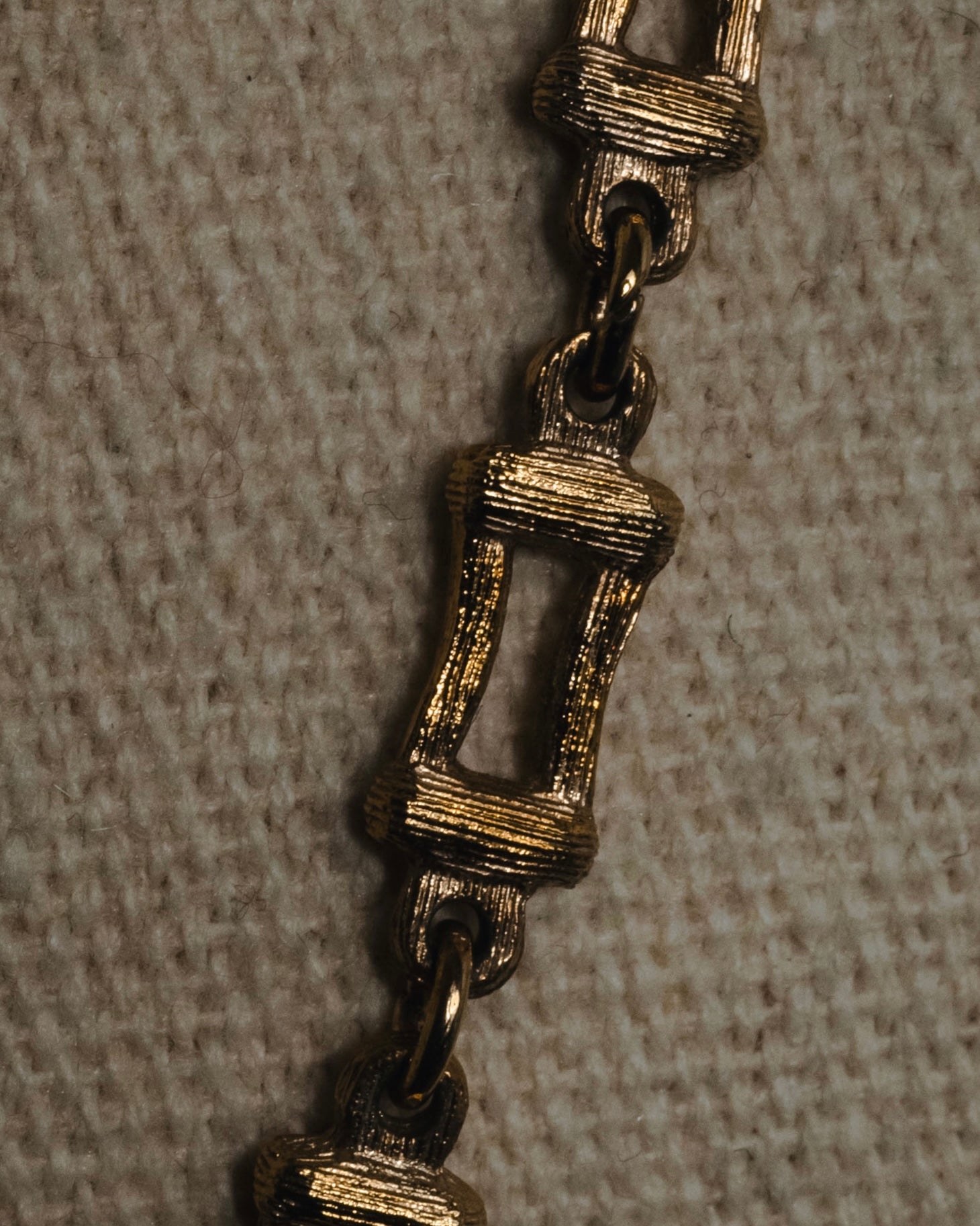 "Christian Dior" 80’s textured geometric link chain necklace