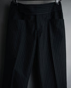 "GUCCI" 90’s-00’s signature hardware pinstripe wool slacks