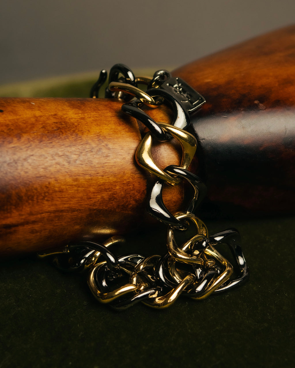 “Yves Saint Laurent” 80’s-90’s Two tone chain bracelet