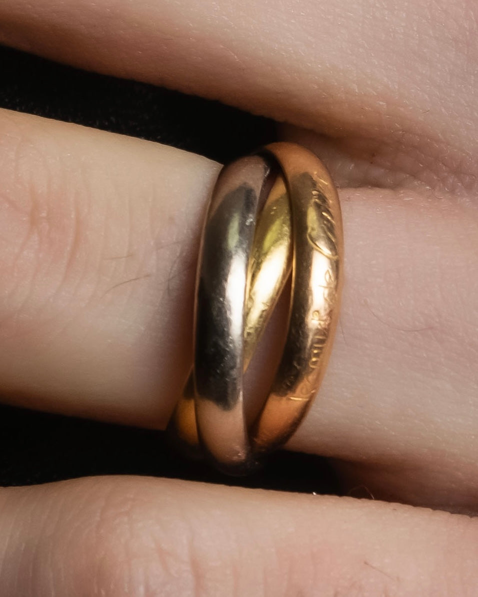 "Cartier" Gold Trinity Ring