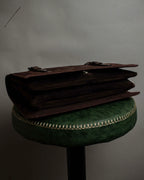 "PRADA" Leather loop strap design suede leather bag