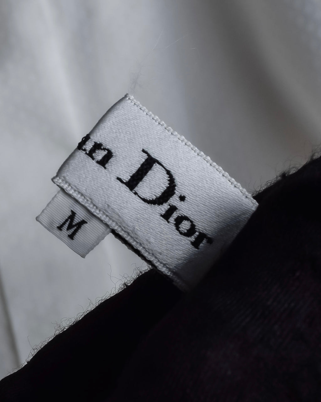 "Christian Dior" Diamond pattern woven metal button shirt