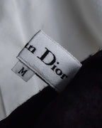 "Christian Dior" Diamond pattern woven metal button shirt