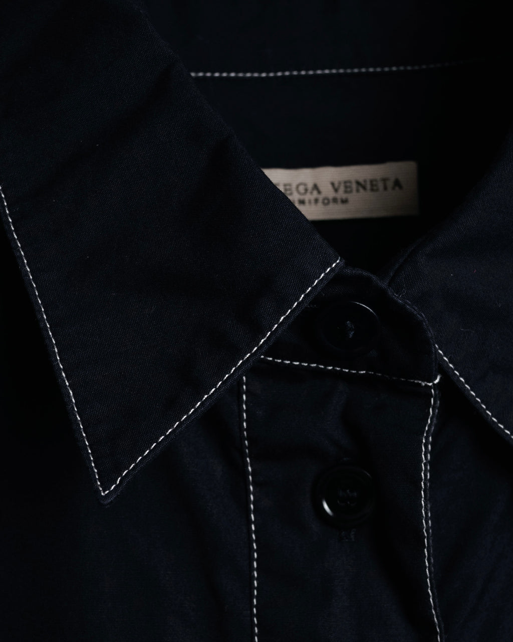 “BOTTEGA VENETA” 2010’s contrast stitch uniform cotton shirt