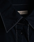 “BOTTEGA VENETA” 2010’s contrast stitch uniform cotton shirt