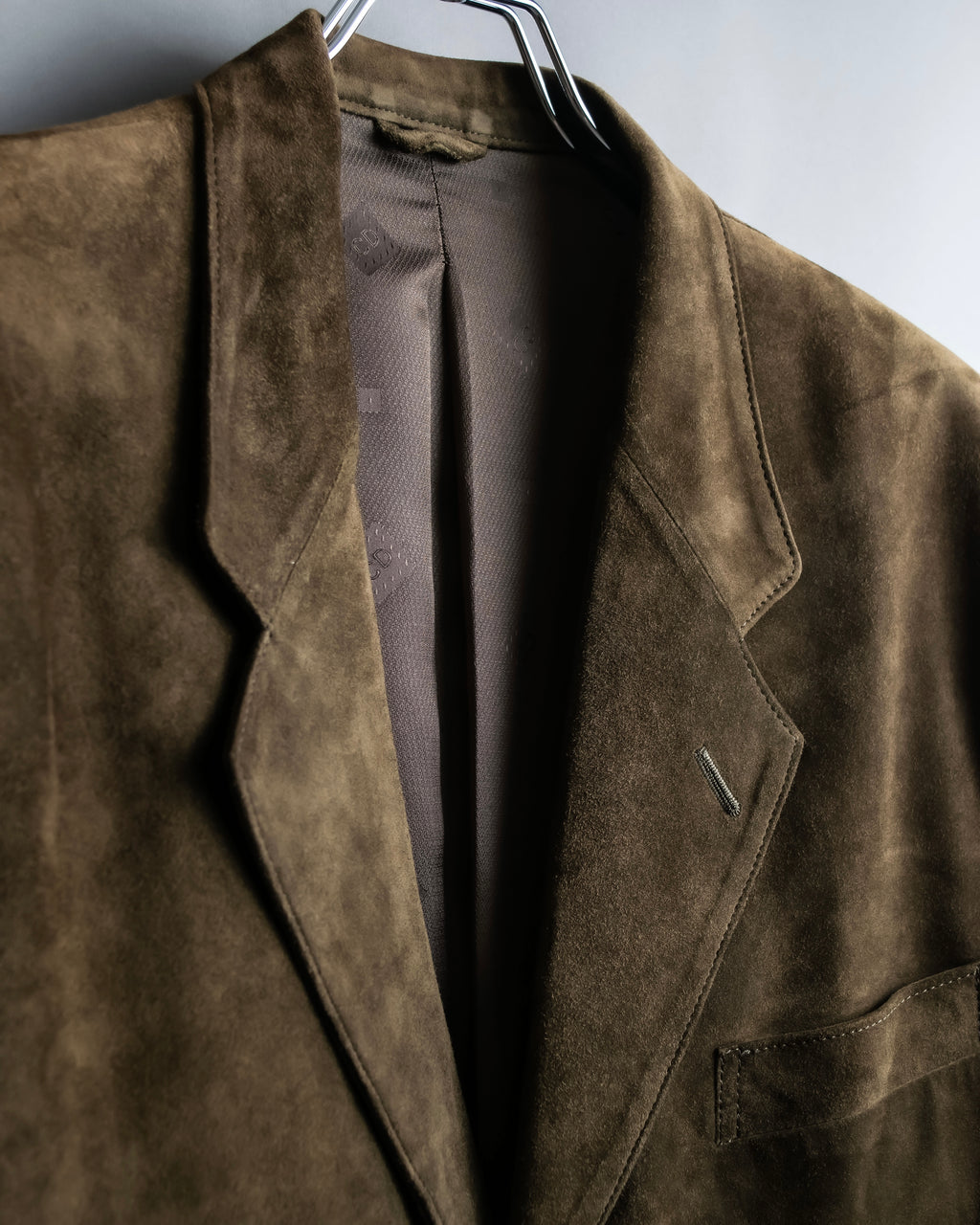 "Christian Dior" Nubuck leather oversized tailored jacket