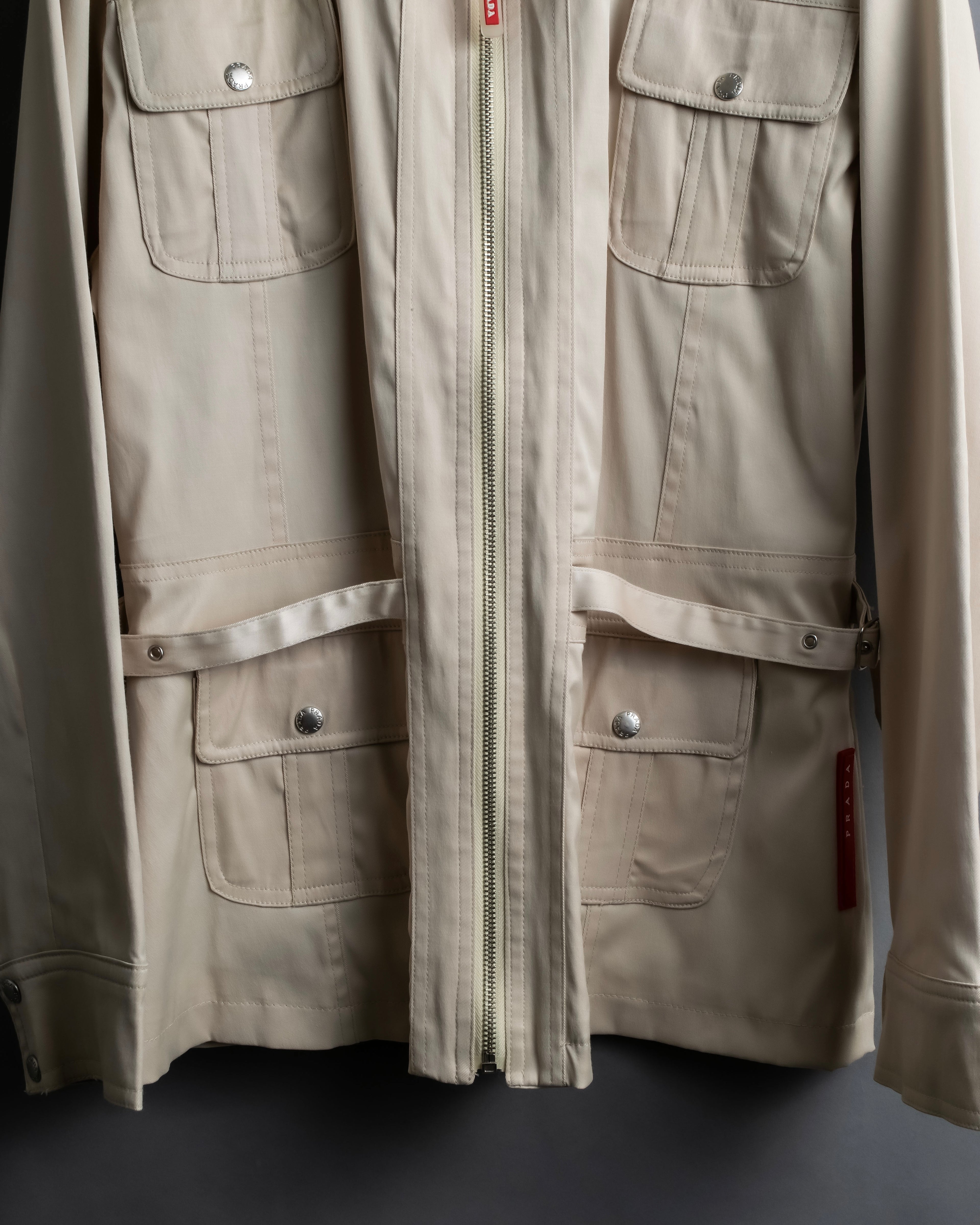 "PRADA" Military detail cotton jacket