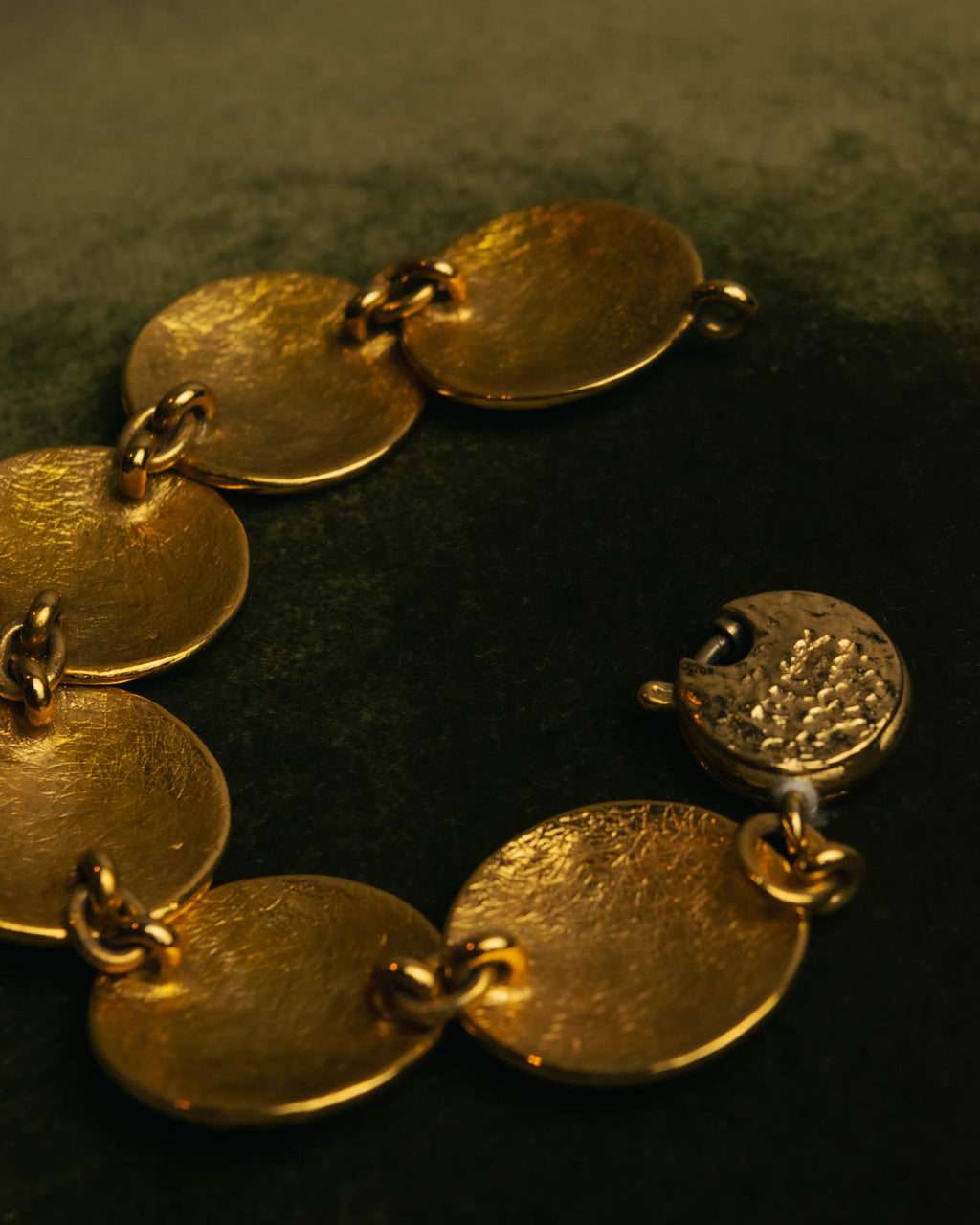 -SPECIAL- “YVES SAINT LAURENT” 80’s-90’s Lava texture statement bracelet