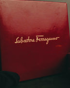 "Salvatore Ferragamo" 80's-90's Classic calf leather wallet
