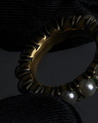 "Christian Dior" Eternity design pearl arrangement gold ring
