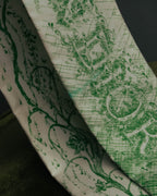 "DIOR" Green printed silk mitzah scarf