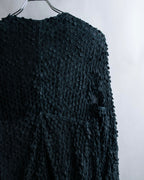 "HERNO" Laser cutwork design structured black dress